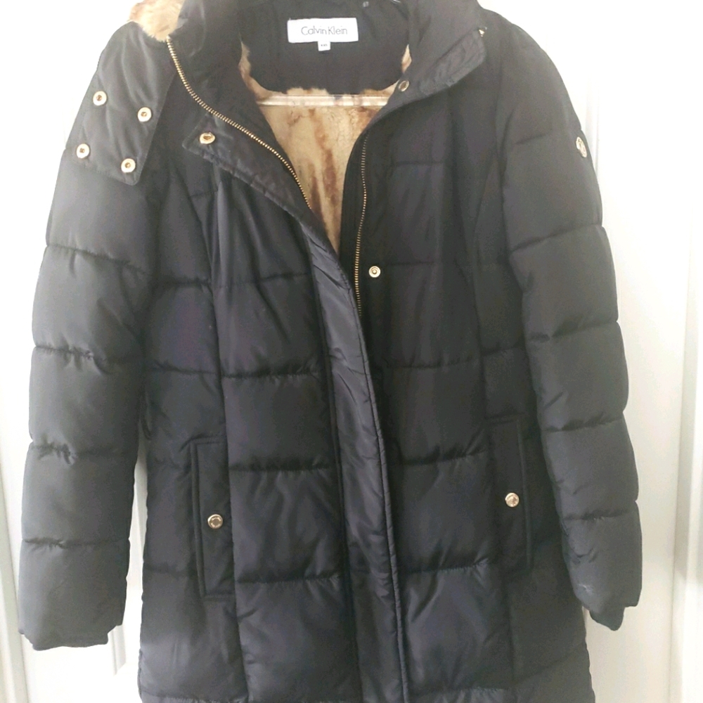 Calvin Klein Women's Hood Jacket Size XXS, Black